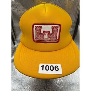 Empire Trucker Hat Mens Yellow US Army Corps of Engineers Patch Snapback Cap